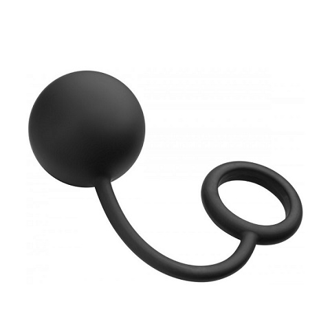 Анальный шарик с эрекционным кольцом Silicone Cock Ring