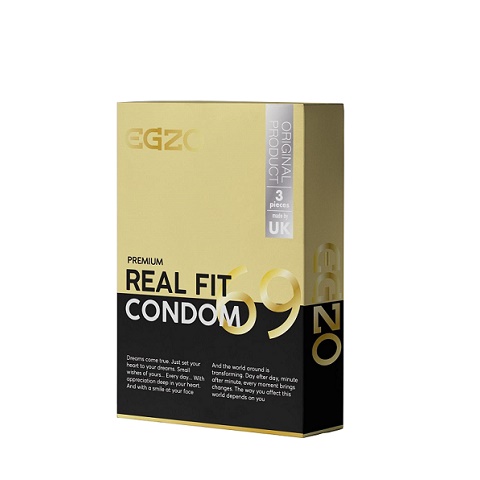 Анатомические облегающие презервативы EGZO Real Fit №3